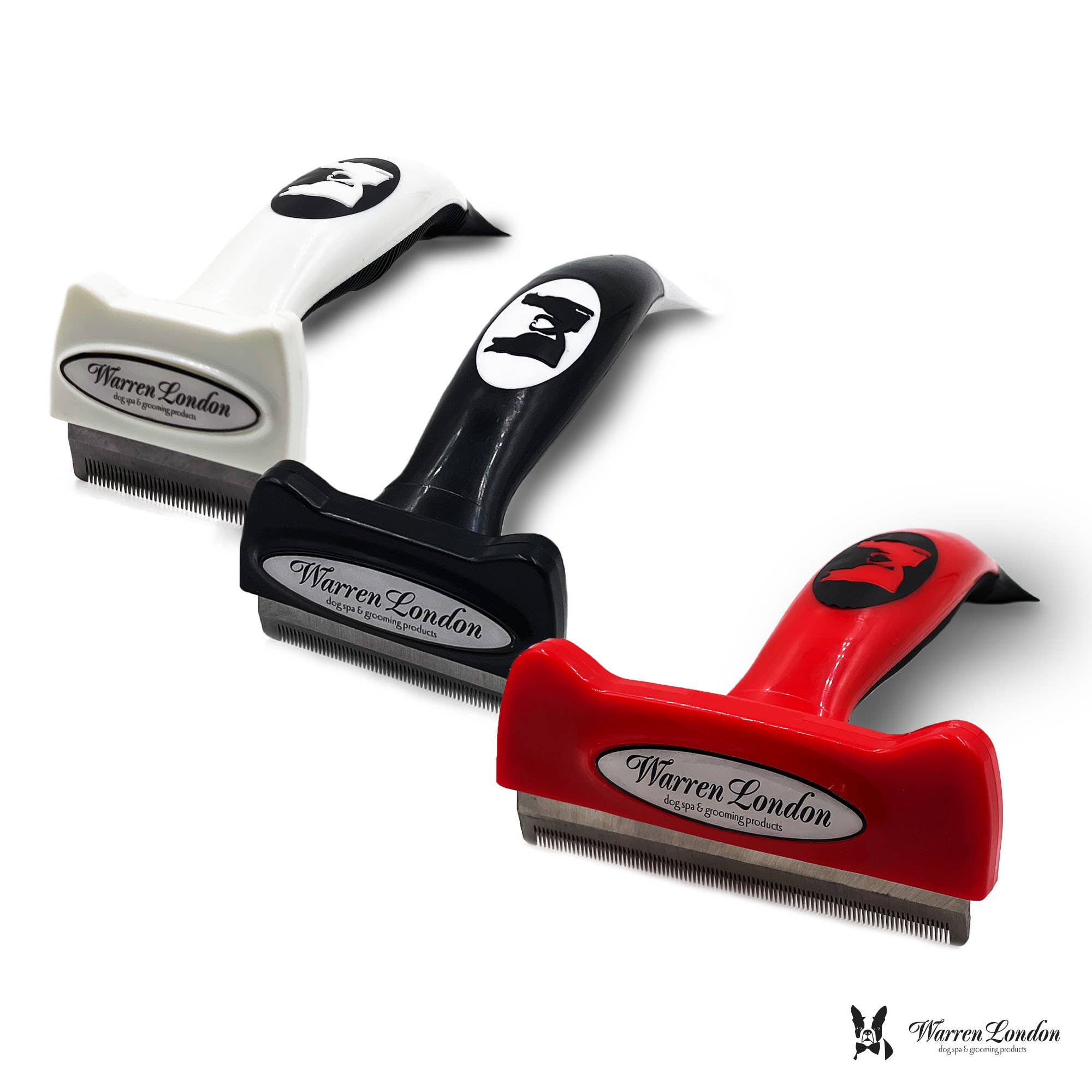 Warren London Dog Products - Short Hair Brush - Three Sizes: Small (Under 25lbs) / White